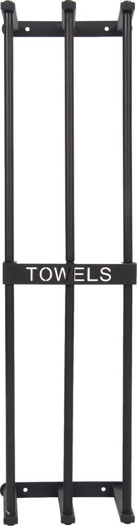 Badezimmer Wand Handtuchhalter Wand montiert 3 Bars Aluminium-Legierung gerollt Handtuchhalter für gerollte Handtücher schwarz