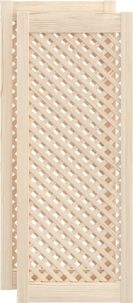 vidaXL Portes d'armoire 2 pcs. Design grillagé 39,5x99 cm Image du produit 