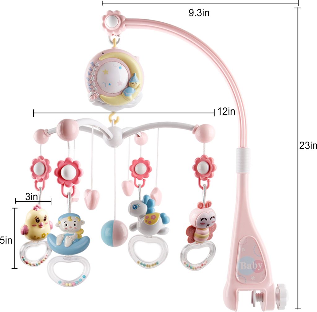 Baby Musik Crib Mobile Babybett mit Timing-Funktion Produktbild 9