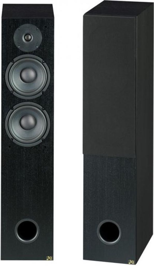 Acoustique Quality WEGA 53 - Standlautsprecher, Zwei-Wege-Lautsprecherset mit 200W Leistung / SCHWARZE ESCHE