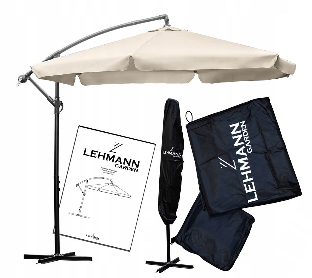 Parasol Lehmann Ø 350 cm Średnicy po materiale ze Zdjęcie produktu 