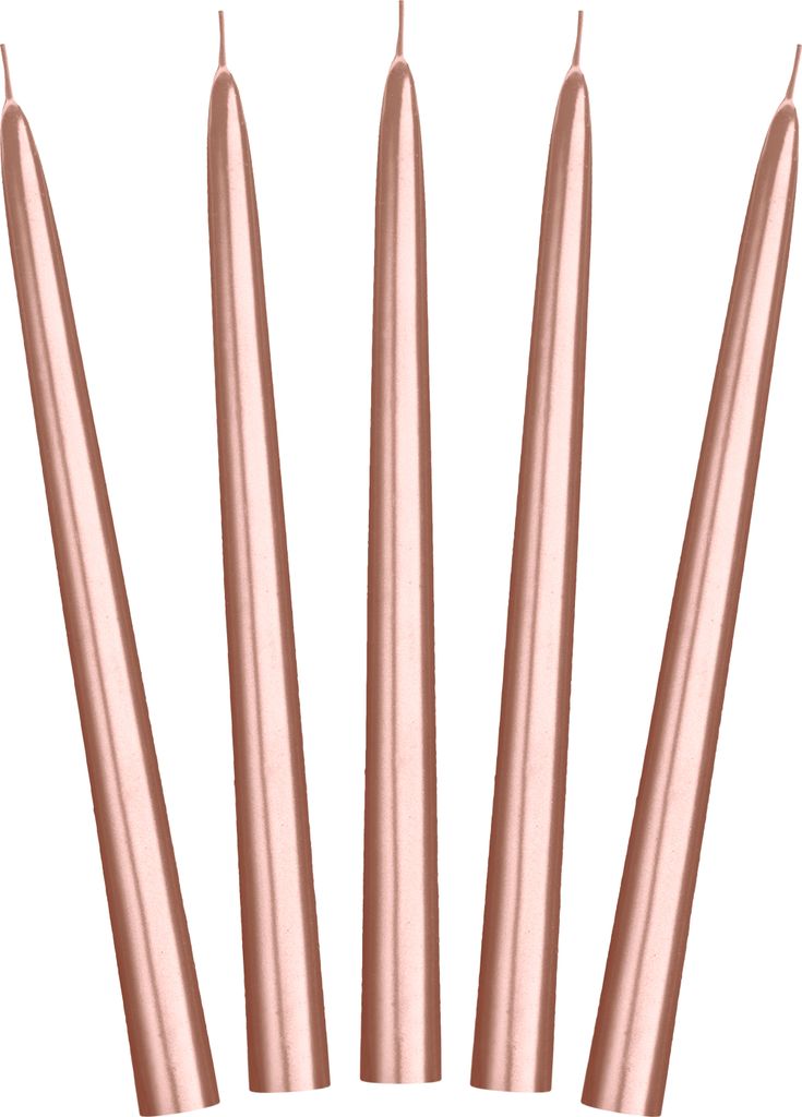 Candele taper 24cm oro rosa 10 pezzi Immagine del prodotto 
