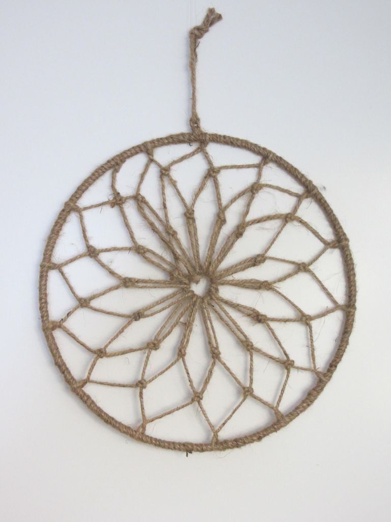 Makramee Loop 28cm mit Flechtmuster