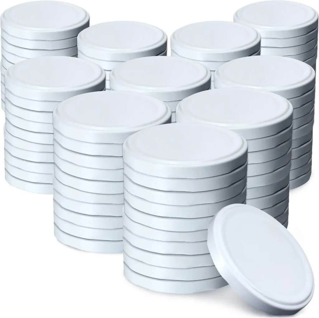 Set 100 Coperchi 82mm KADAX Virbo Bianchi Chiusura Ermetica