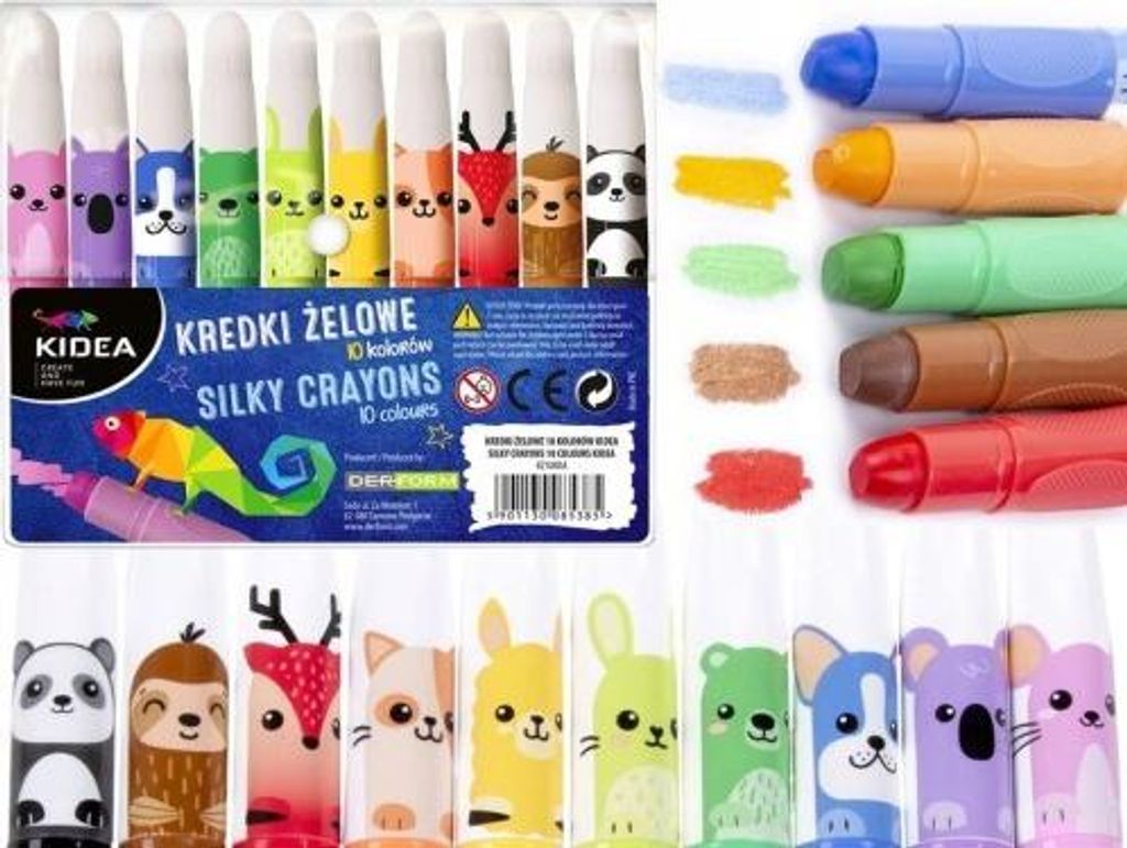 Gel-Schulstifte 10 Farben Mit Tieren Produktbild 