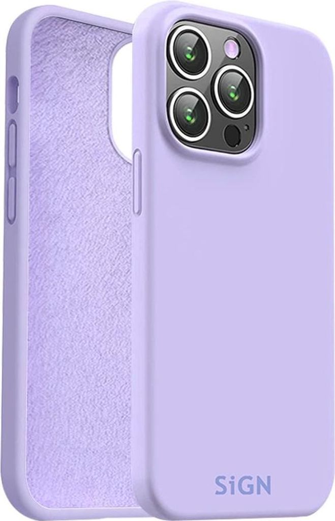 Liquid Silikonhülle für iPhone 15 Pro - Lavendel