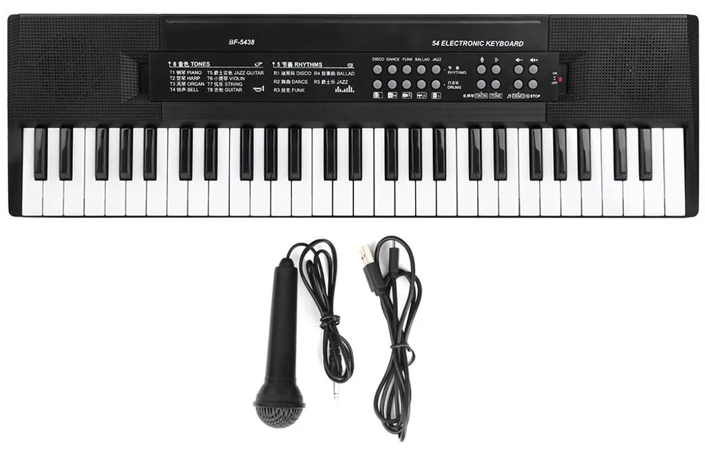 Apprendre le piano avec le clavier 54 touches BF-5438 et microphone