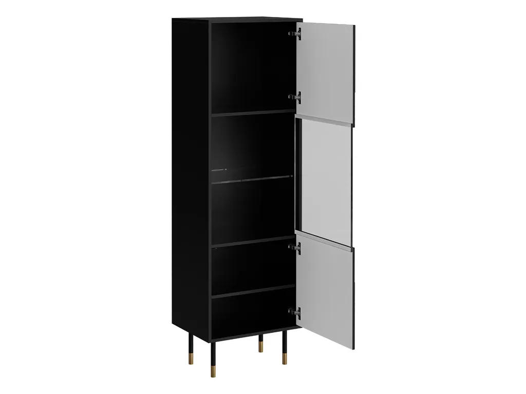 Vitrine étroite SACUL noir et or : la solution pour petits espaces - 3