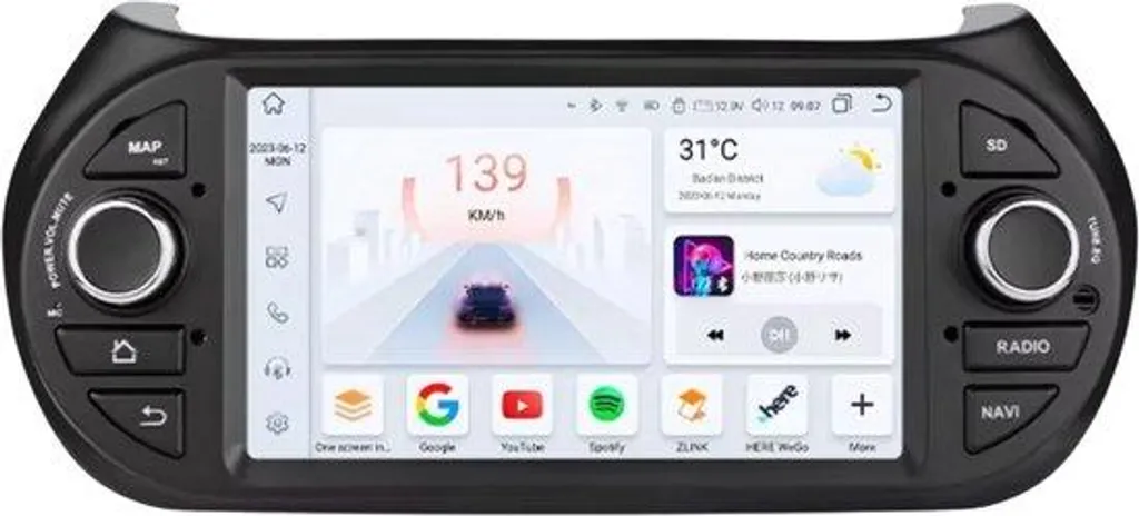 Autoradio Bluetooth avec Apple CarPlay sans fil - Écran HD 4Go RAM