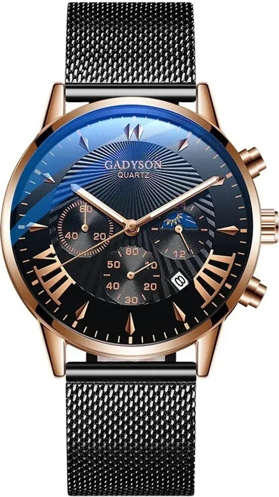 Orologio Gadyson KP25988 Uomo: Nero e Oro Rosa per un Look di Classe