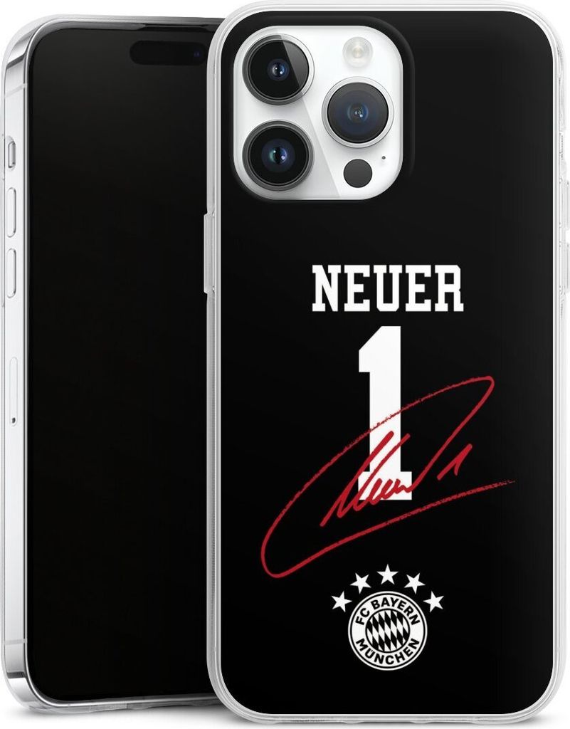 DeinDesign Handyhülle für Apple iPhone 14 Pro Max Silikon Hülle Case Smartphone Schutzhülle FC Bayern München FCB Manuel Neuer