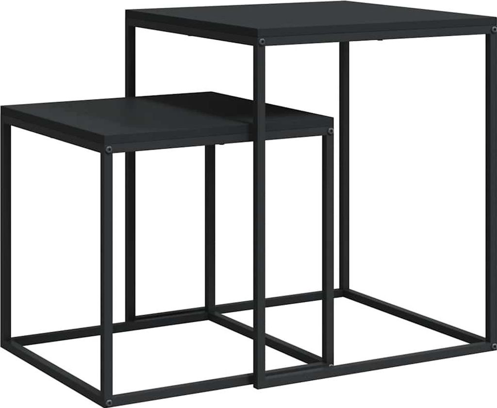 vidaXL Couchtisch-Set 2-tlg. Holzwerkstoff und Metall