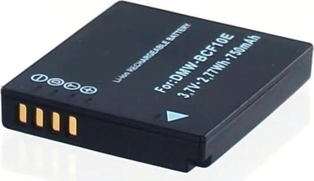 Akku für Panasonic LUMIX DMC-F3 Li-Ion 3,6 Volt 700 mAh schwarz.