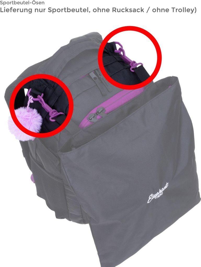 Turnbeutel Sportbeutel Kinder Jungen Mädchen Elephant Hero Produktbild 8