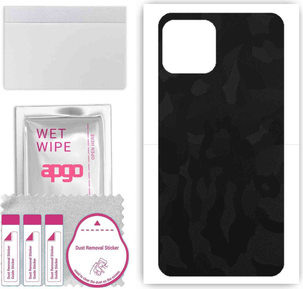 apgo Rückseite Schutzfolie, Skin, kompatibel mit Cubot C30, Hinten Displayschutzfolie aus Vinylfolie, kratzfest, einfache Montage - Schwarzes Tarn...