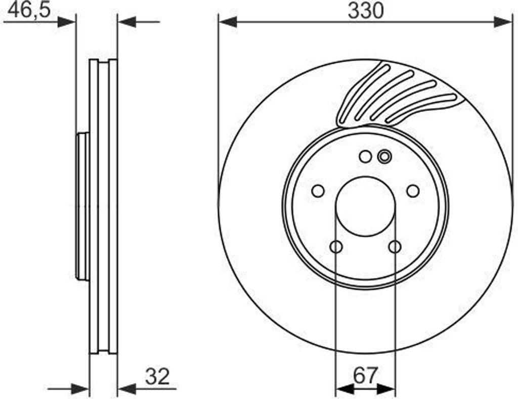 BOSCH 0 986 479 719 - OE 05135 475AA Bremsscheibe für Crossfire, CLK (A208), SLK (R170)
