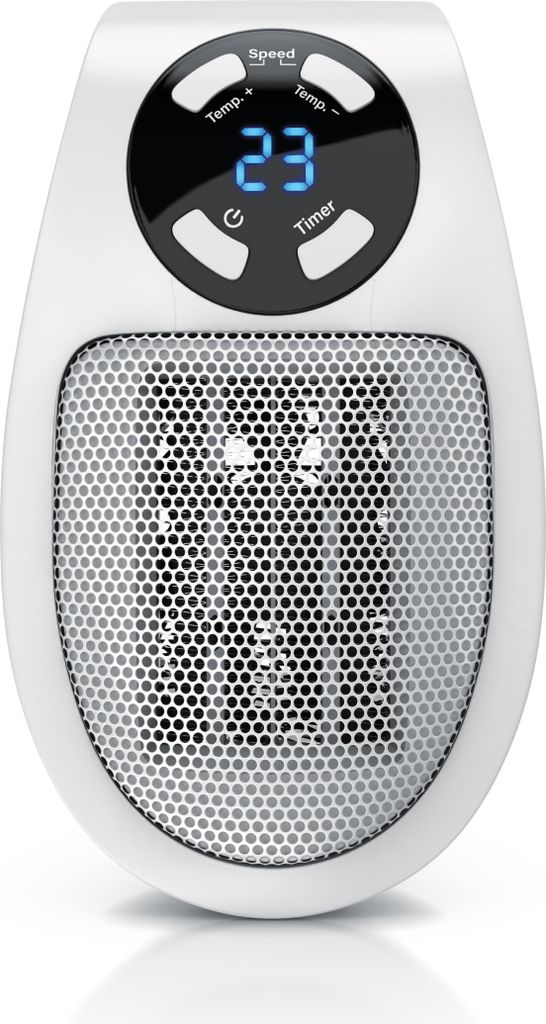 Steckdosen Heizlüfter Mit Fernbedienung | 600W Keramik-Heizung | 12h Timer & Thermostat
