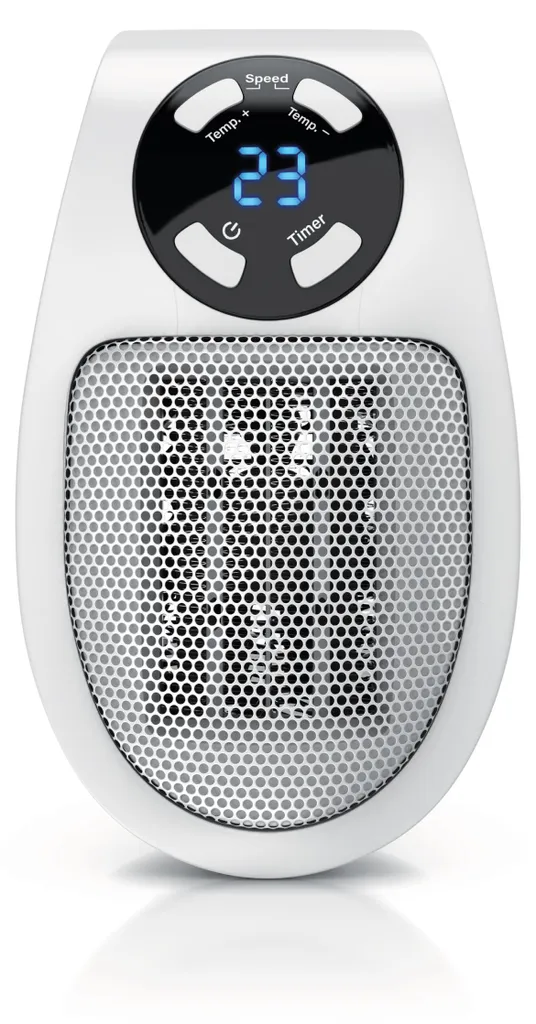 Mini Chauffage d'Appoint Électrique 500W avec Contrôle Température LED