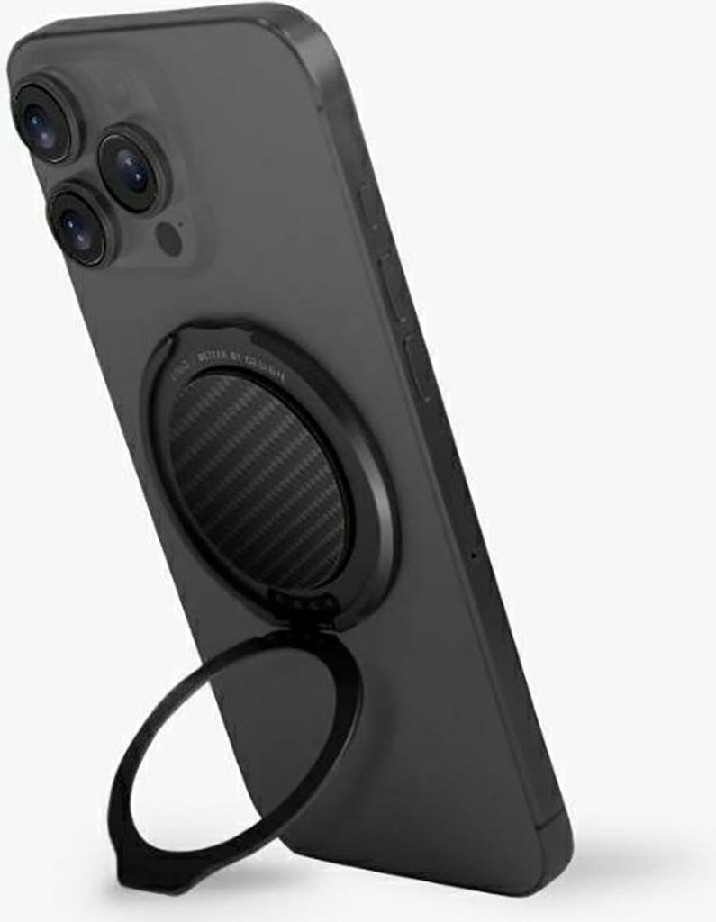 Uniq Gripfit Premium 360 Magnetic Mount&Kickstand Magnethalterung Schwarz/Carbonschwarz