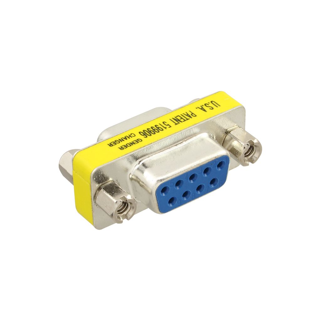 InLine Mini-Gender-Changer, 9pol Buchse / Buchse, 9pin female, 9 pin, Silber
