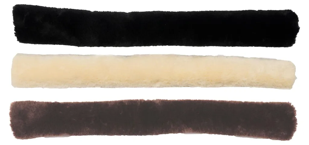 Protège-front Noir en Mouton Artificiel avec Velcro Kentucky Horsewear
