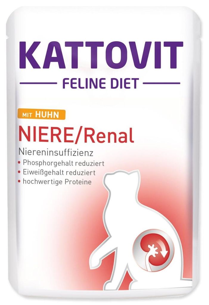 Kattovit Niere/Renal, Adult, jede Rasse, Huhn, 85 g Produktbild 