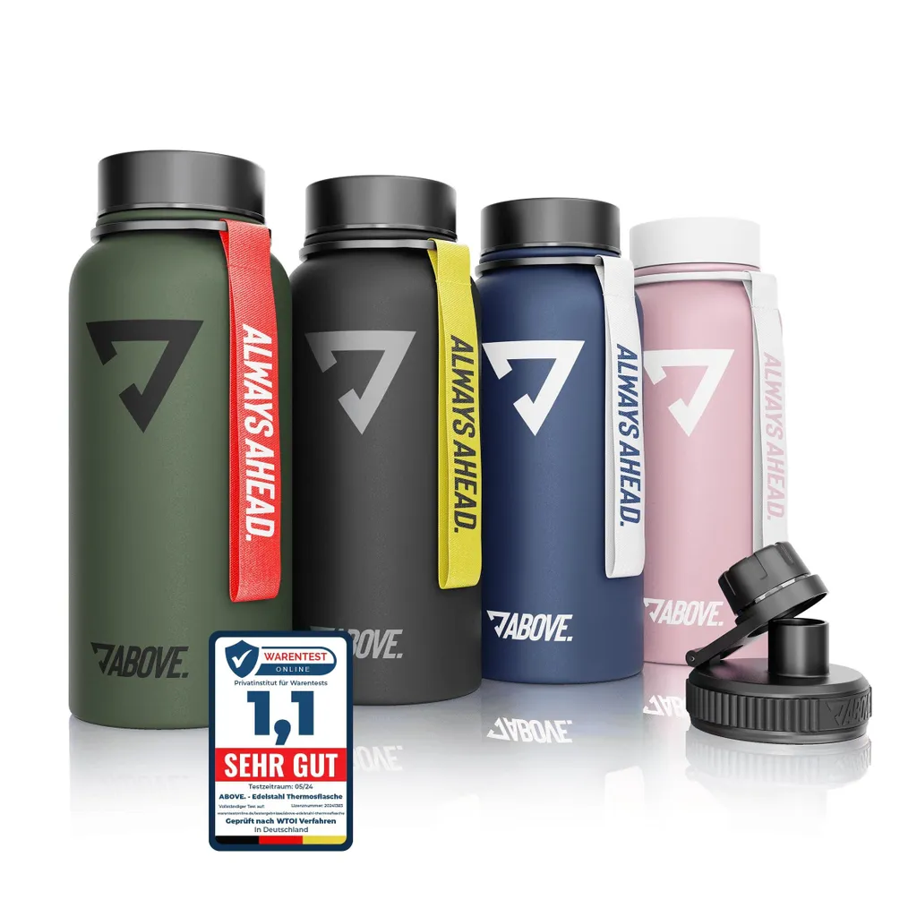 Bouteille d'eau 1L en acier pour sport et randonnée haute performance