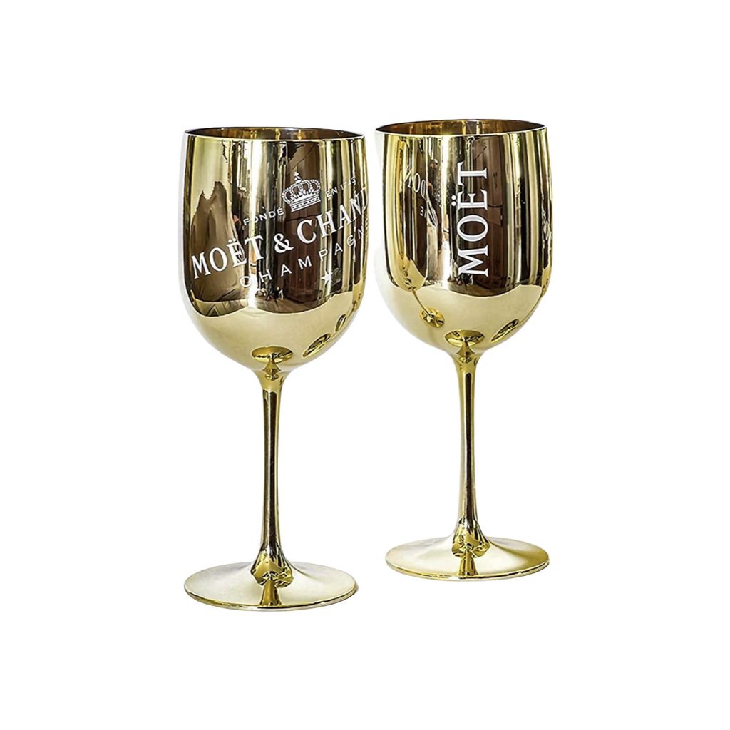 Moët Moet & Chandon Champagnerglas Schwarz Luxus Acryl Glas Champagner Hochzeit 