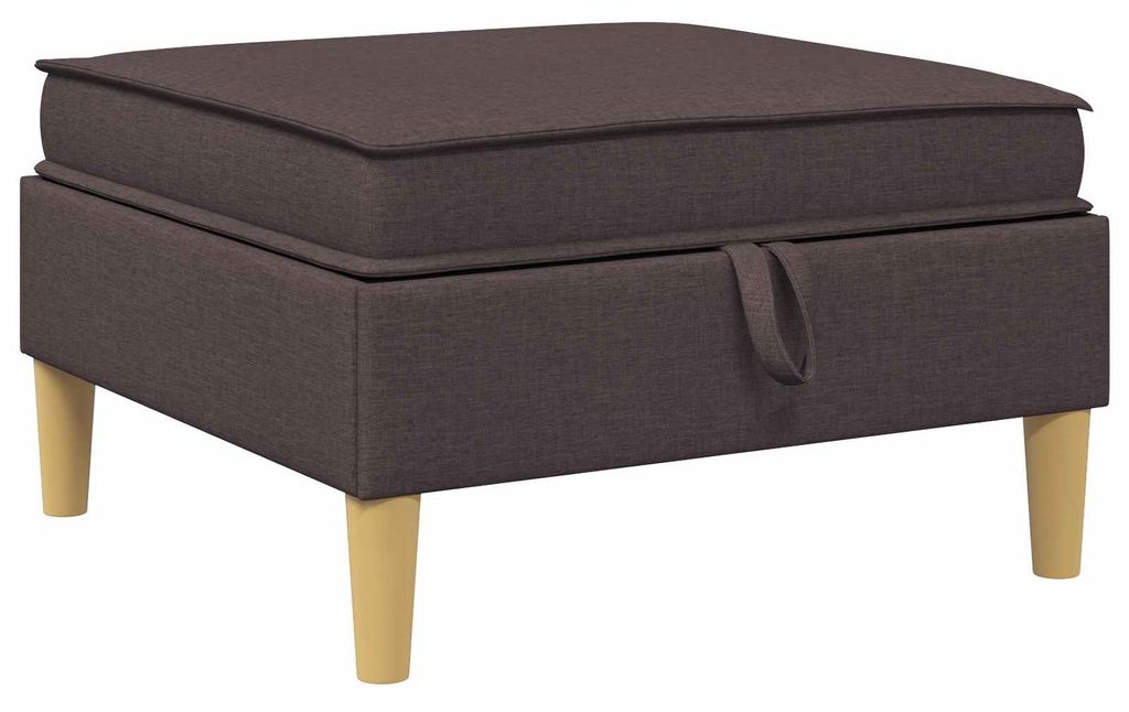 vidaXL Sofa-Hocker mit Stauraum Dunkelbraun Stoff