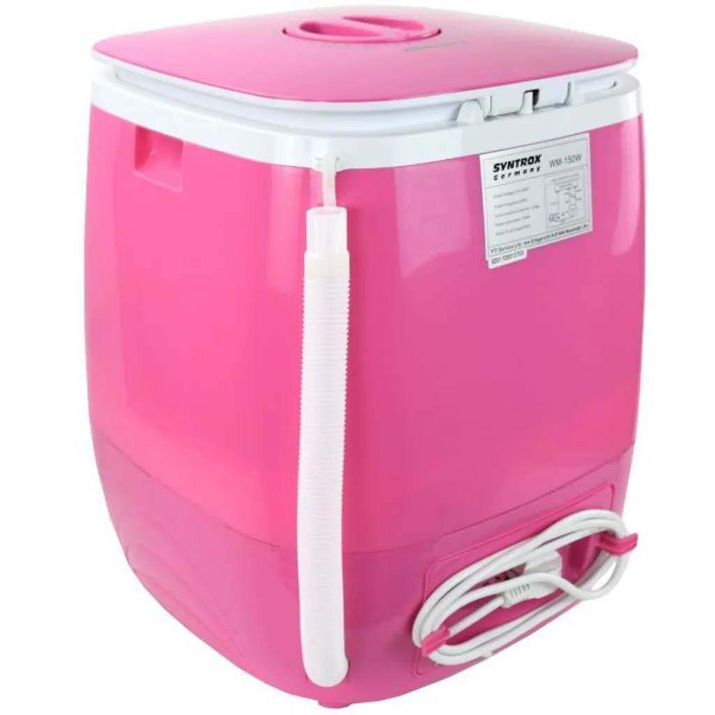 Machine à Laver de Camping Syntrox 2kg Rose Mini Format 150W Essorage - 4