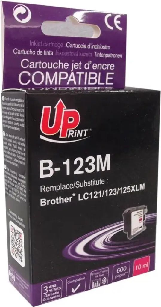 Tintenfass UPRINT LC121/123/127 BROTHER, Magenta