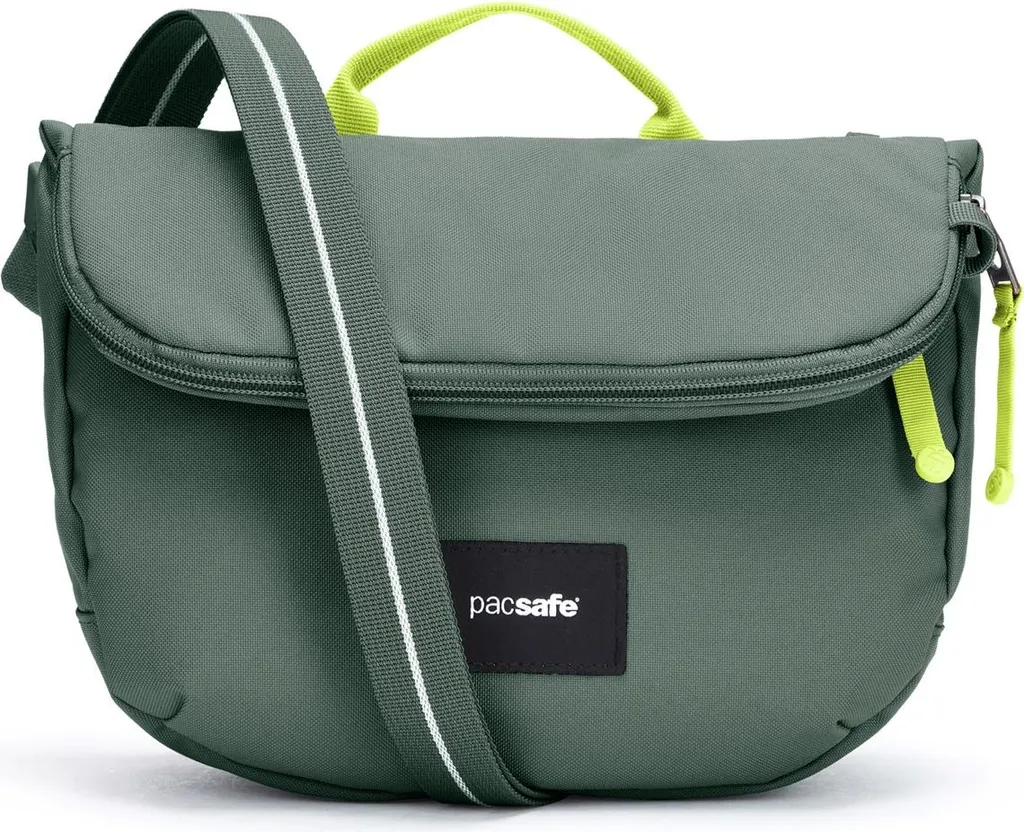 Sac à bandoulière antivol Pacsafe GO Saddle vert pour femme et homme