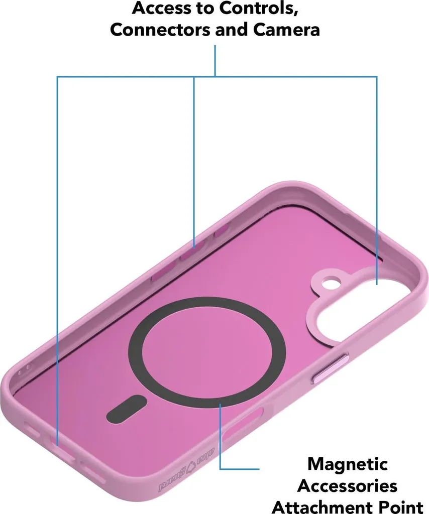 Protection iPhone 16 Rose Coque Magnétique Mate Compatible MagSafe
