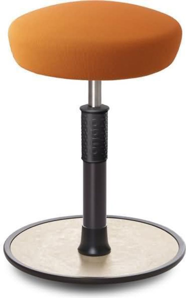 Sitz- Stehhocker Free Regular Hutsitz Gestrick Orange schwarz /cremeweiß.