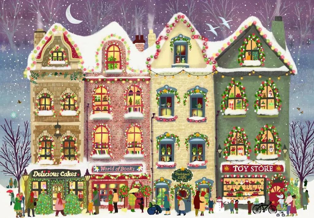 Pieces & Peace Weihnachts-Puzzle 1000 Teile - Kinder Legespiel