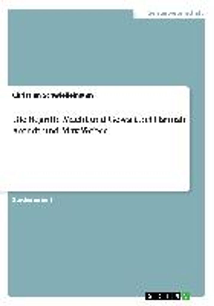 Die Begriffe Macht und Gewalt bei Hannah Arendt und Max Weber