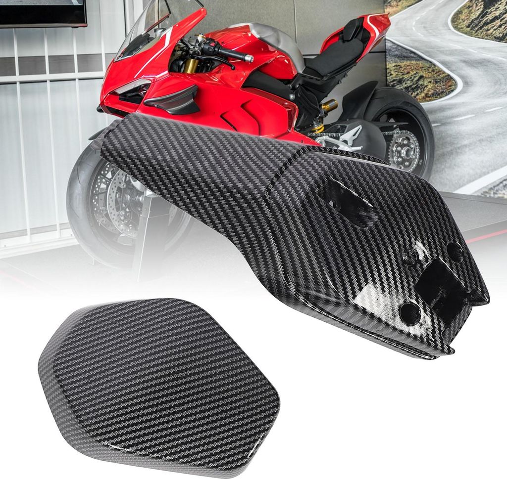 Motorrad-Rücksitzverkleidungsabdeckung, Kohlefasermuster, Motorrad-Beifahrerverkleidung, Heck-Ersatz für Streetfighter V4 V4S