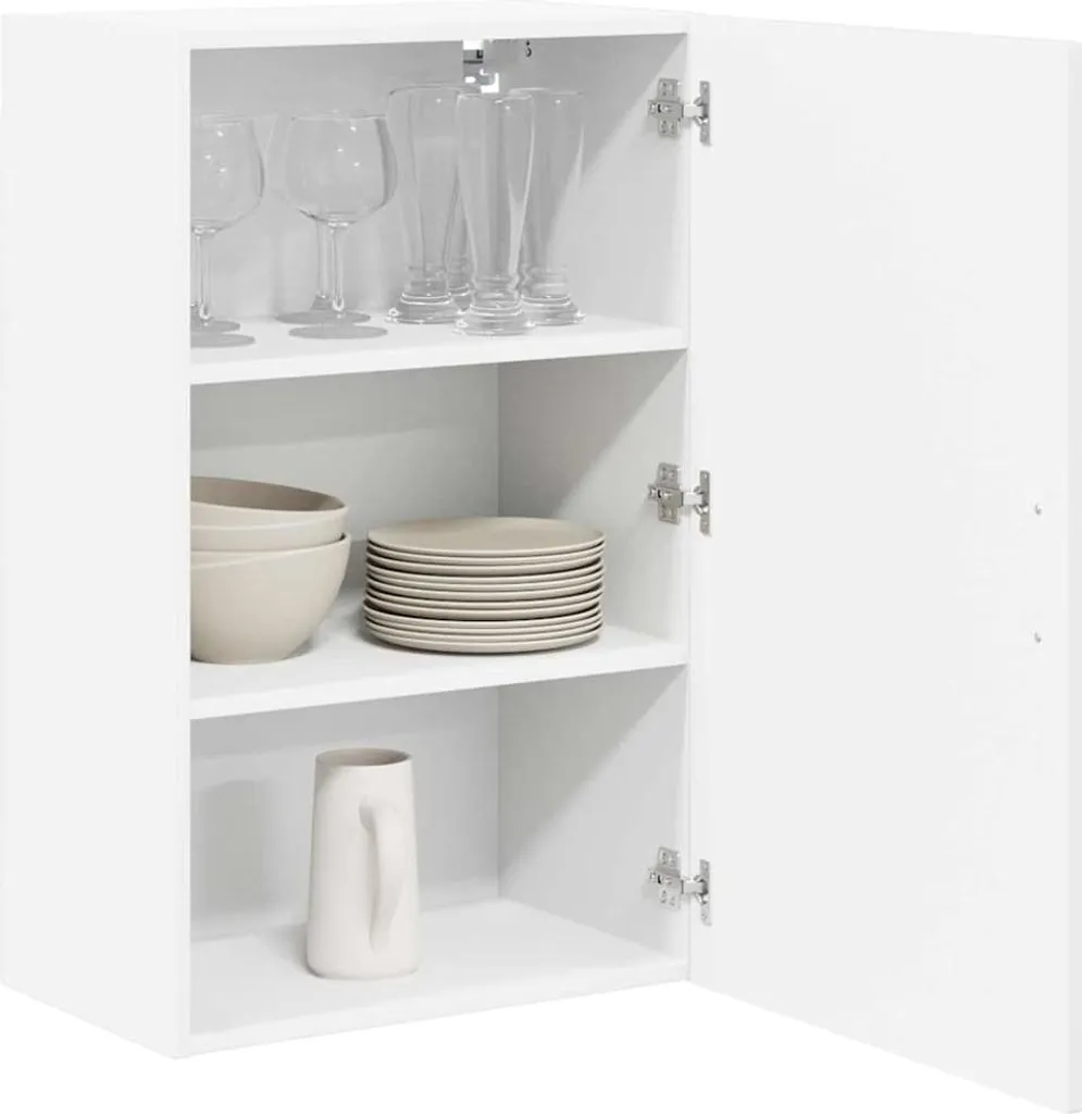 vidaXL Armadio Cucina Bianco Lucido 50x31x80 cm - Mobile Salvaspazio - 3