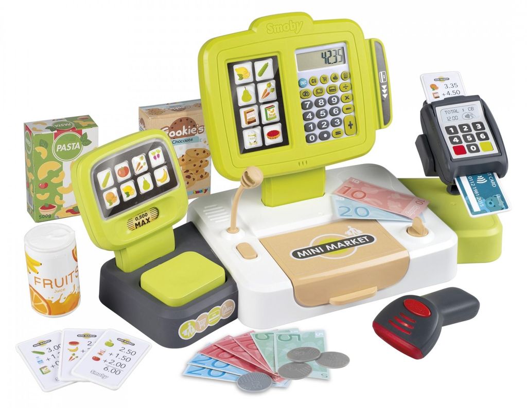 Elektronische Supermarktkasse XL (hellgrün/grau) Produktbild 