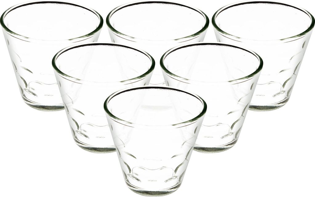 Cheffinger, 6er Set 230ml Gläser Vielseitig, Transparent