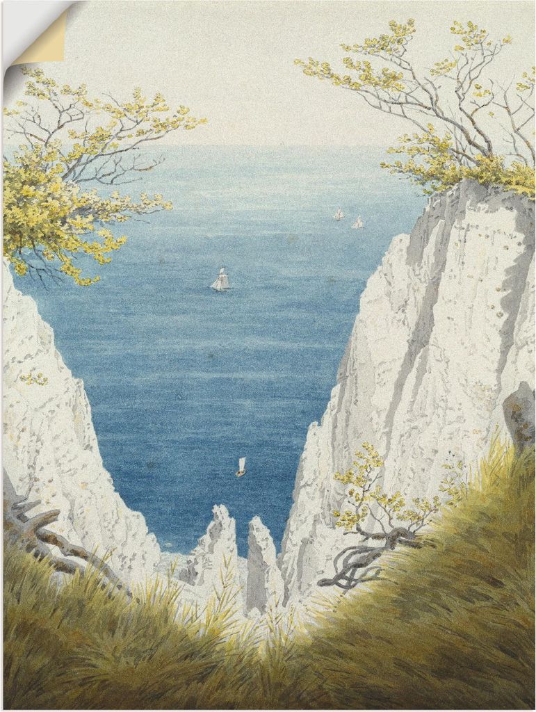 ARTland Wandbild, selbstklebend Kreidefelsen auf Rügen. 1825/26. Größe: 45x60 cm