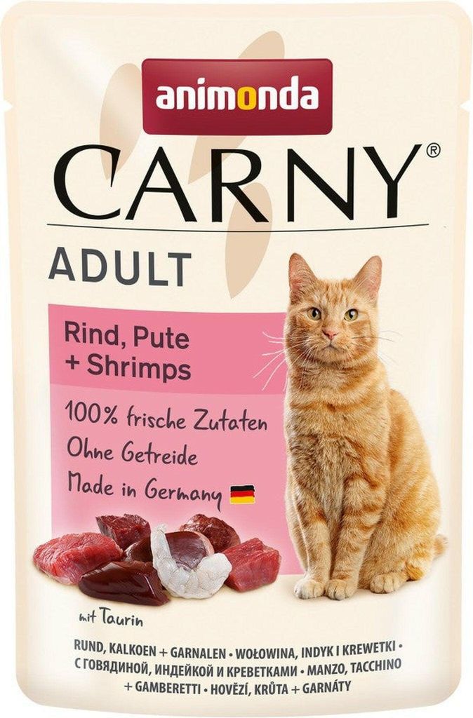 ANIMONDA Carny Adult Beef turkey and shrimps - nassfutter für Katzen - 85g
