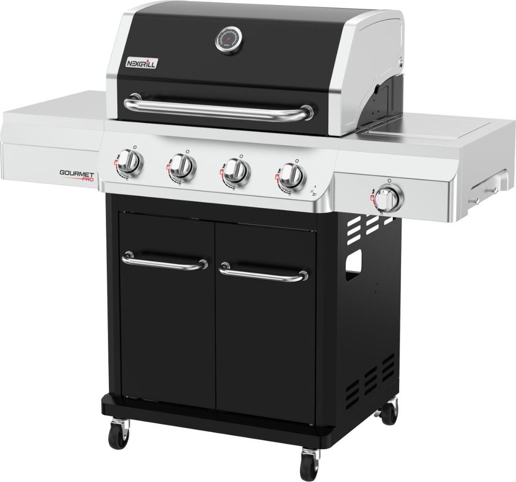 Nexgrill Gasgrill "Gourmet Pro" mit Seitenkochfeld silber / schwarz 4+1 Brenner