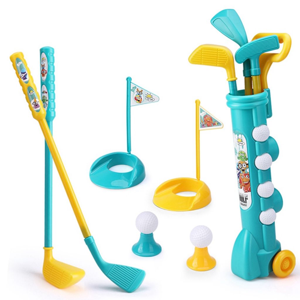 Playtive Minigolf Set Kindergolf Golf-Schläger Golf-Ball Kinder Baufigur 