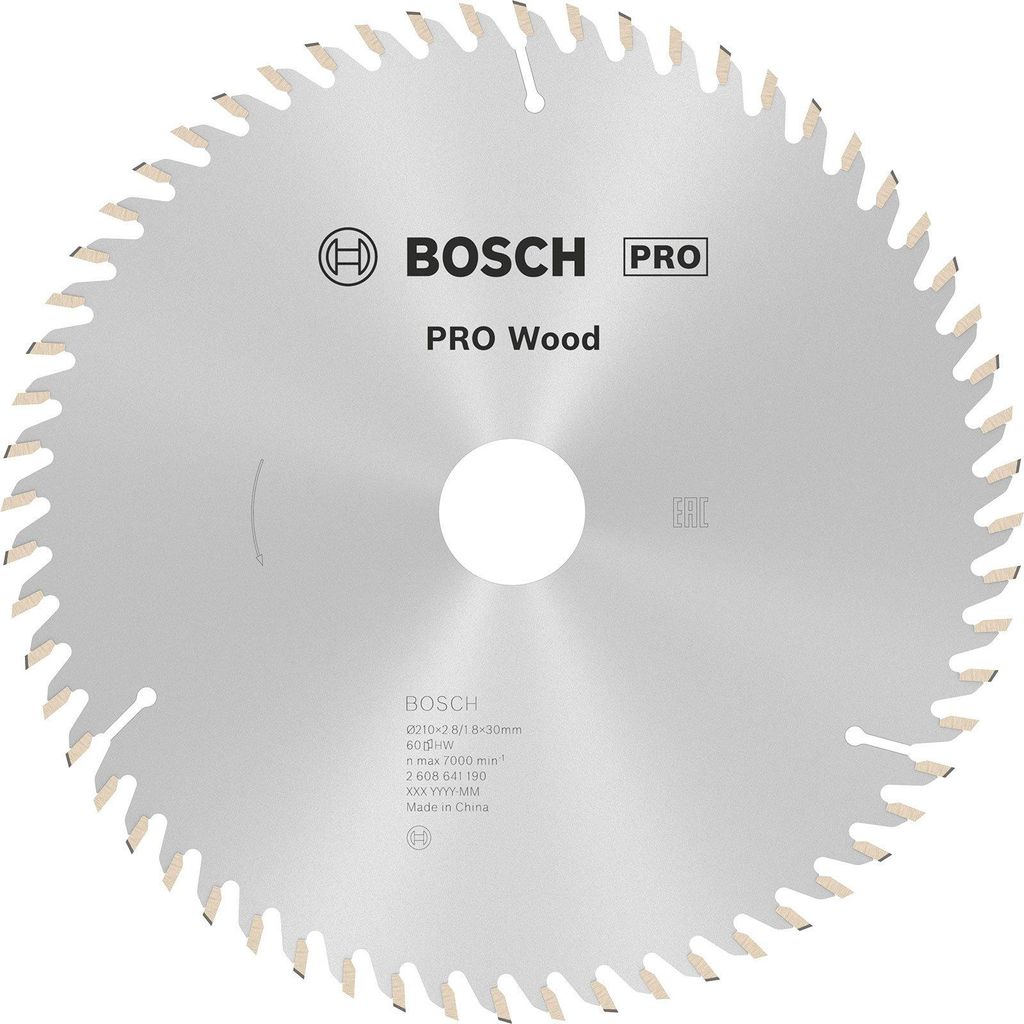 PRO Wood Kreissägeblatt, 210 x 2,8 x 30 mm, Z60 Produktbild 