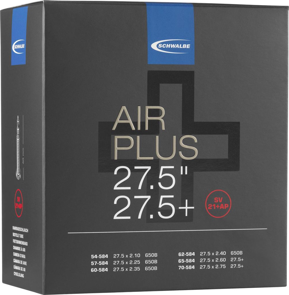 Tube Air Plus (SV21+AP) - 27,5+'' (54/70-584) - Presta Image du produit 