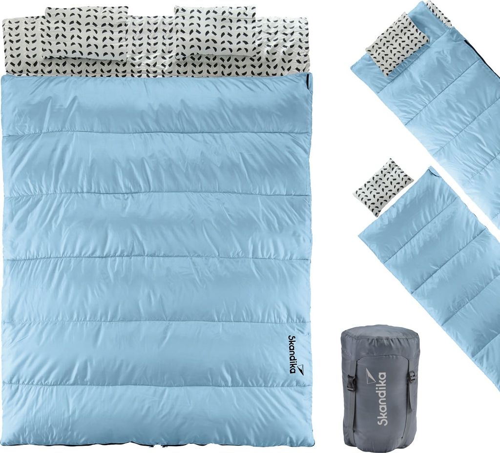 Skandika Deckenschlafsack Iceland Double (dunkelgrün)