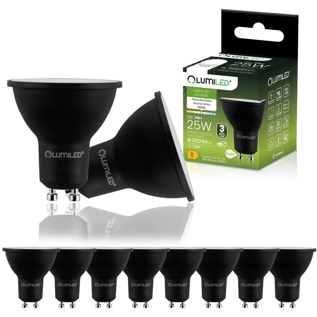 LUMILED LED Lampe GU10 3W 300lm Neutralweiß 4000K ersetzt Produktbild 