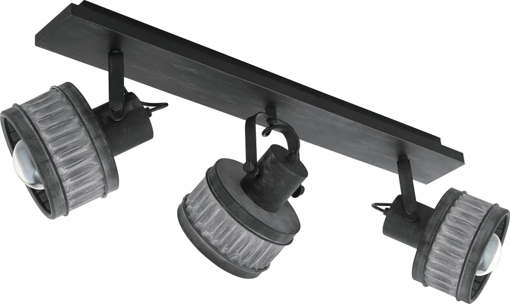 Plafoniera EGLO Turrock Metallo | Lampada Soffitto Industriale E27 Nero
