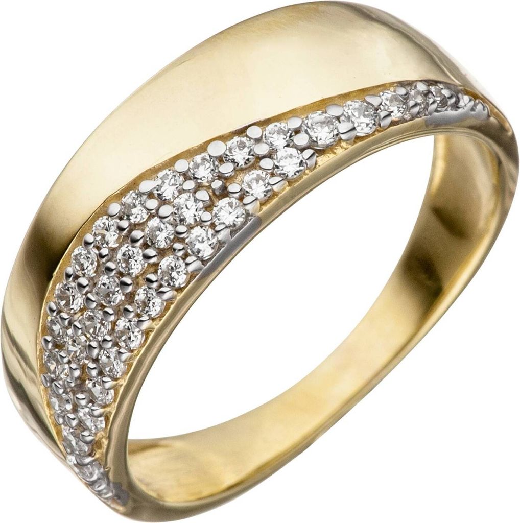 Gr. 56 Damen Ring 333 Gold Gelbgold mit Zirkonia Goldring Produktbild 